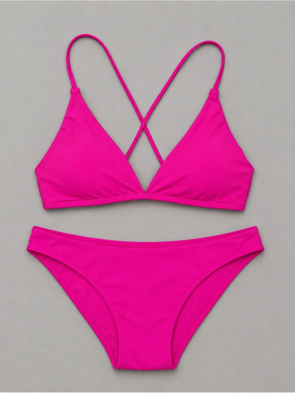Zaful Womens Tie Back Padded High Cut Bralette Bikini - Size Medium Swimsuit